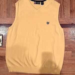 Chaps Yellow Gold V Neck Sweater Vest Large